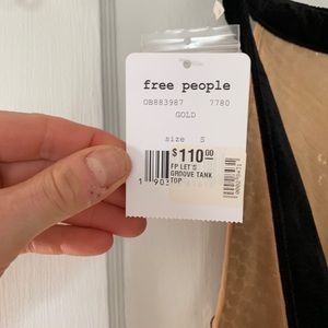 BNWT - Free People Gold top